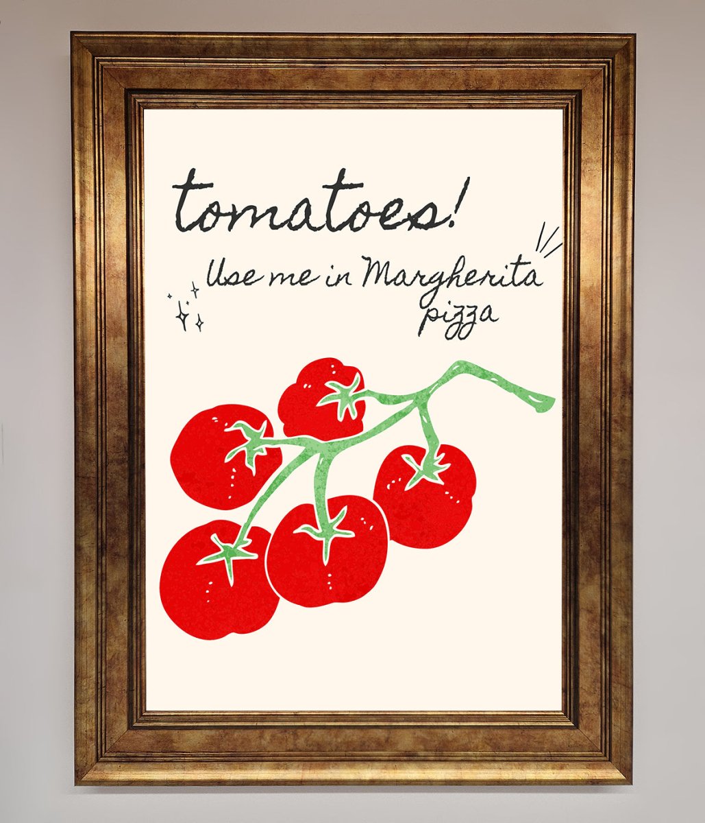 Tomatoes For Pizza Framed Poster - Zestio