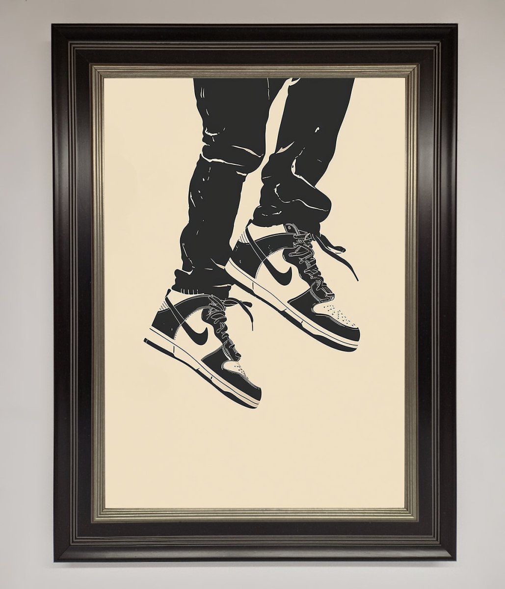Trainers Bouncing Framed Wall Art - Zestio