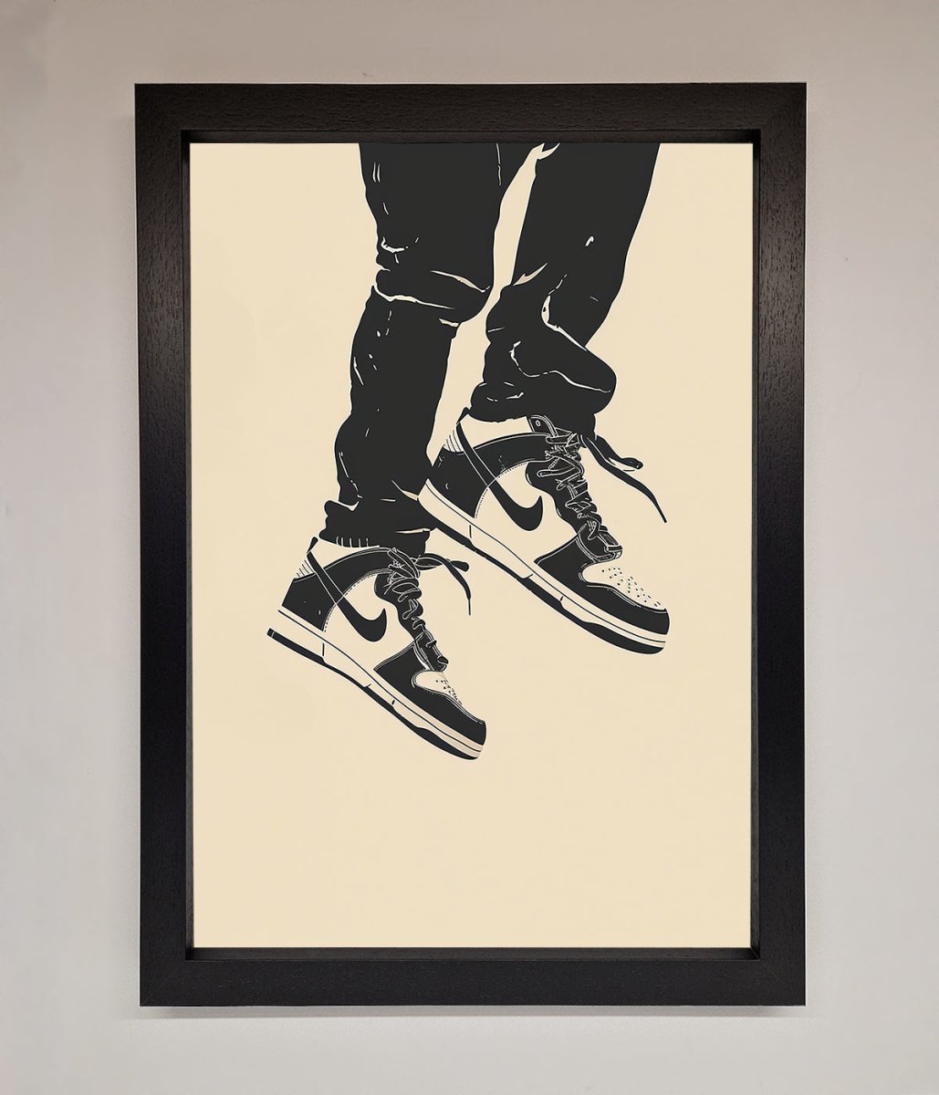 Trainers Bouncing Framed Wall Art - Zestio