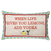 Funny Lemon Needlepoint Pillow – When Life Gives You Lemons, Add Vodka