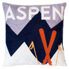 Aspen Ski Needlepoint Pillow