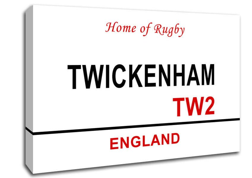 Twickenham Signs Canvas Wall Art - Zestio