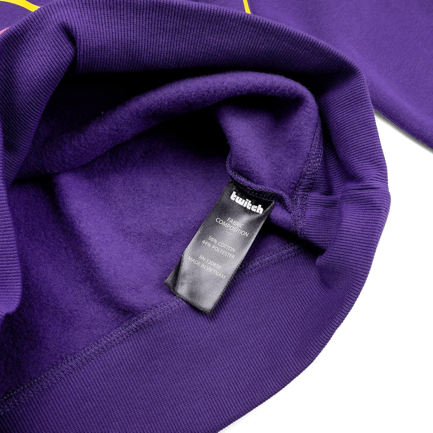 Twitch Graphic Hoodie Sweatshirt - Purple Size M