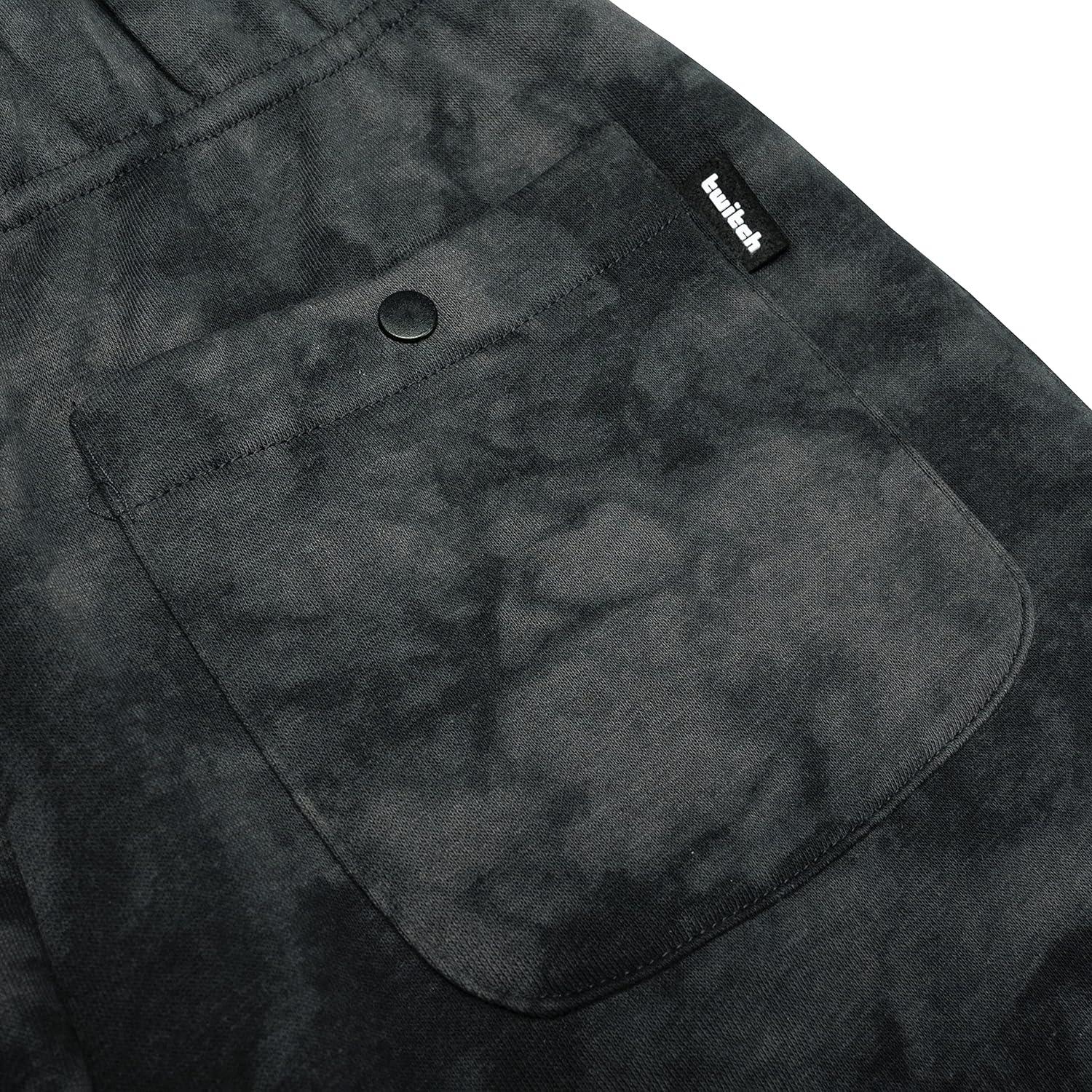 Twitch Jogger Sweatpants Black Wash Trousers With Pockets Pants