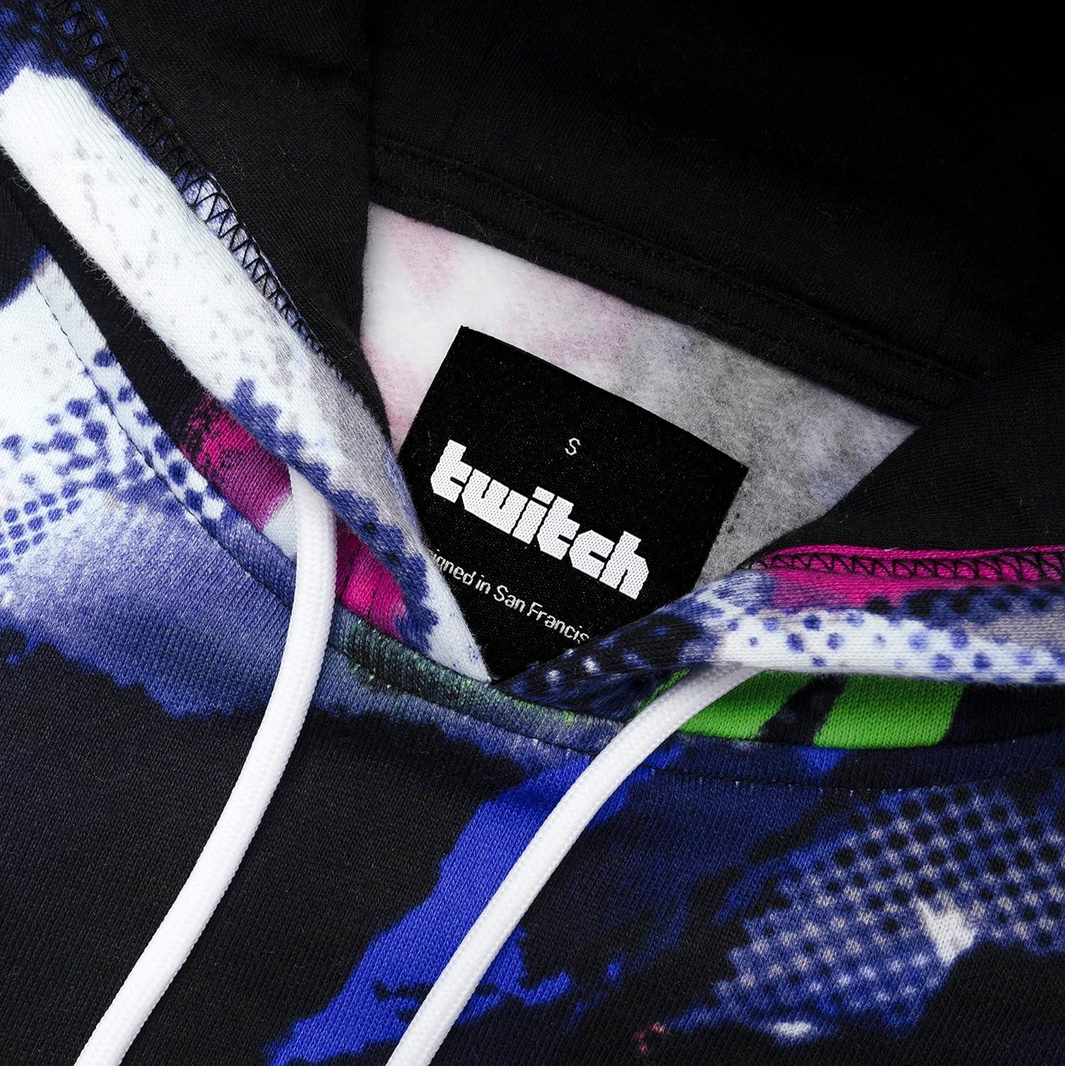 Twitch Multicolor Printed Hoodie Sweatshirt – 80% Cotton - Size L