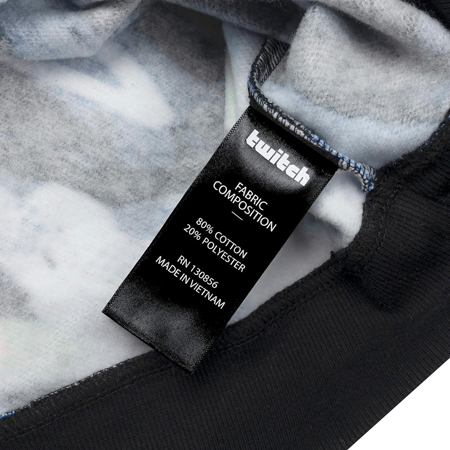 Twitch Multicolor Printed Hoodie Sweatshirt – 80% Cotton - Size L