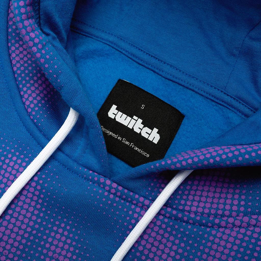 Twitch Printed Hoodie Sweatshirt - Blue Unisex Regular Fit