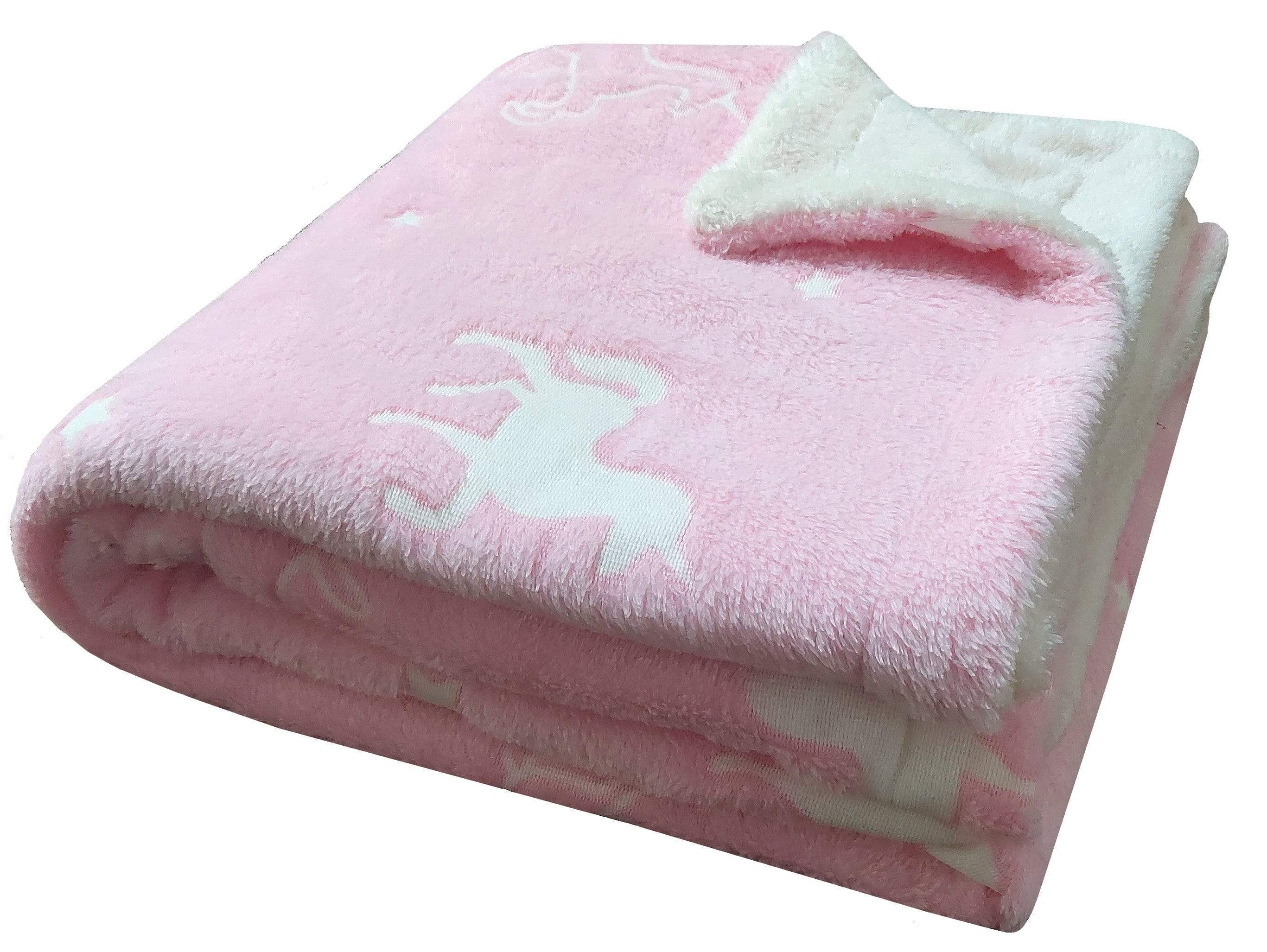 OLIVIA ROCCO Unicorn Glow In The Dark Teddy Duvet Set Pink For Kids OEKO-TEX Certified Soft Teddy Fleece Cozy Bedding Machine Washable