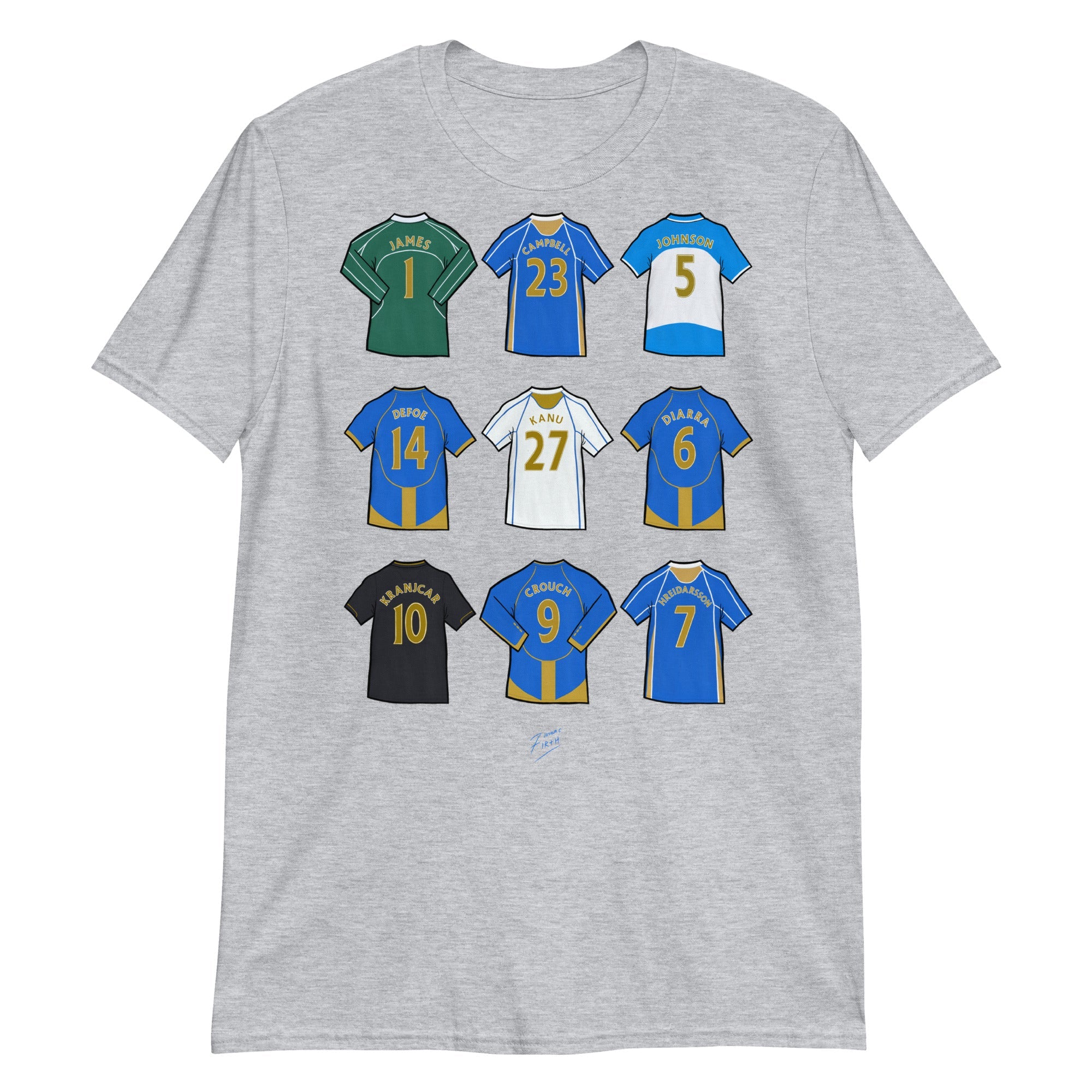 Portsmouth Legends Shirts Illustrated Football Themed T-Shirt