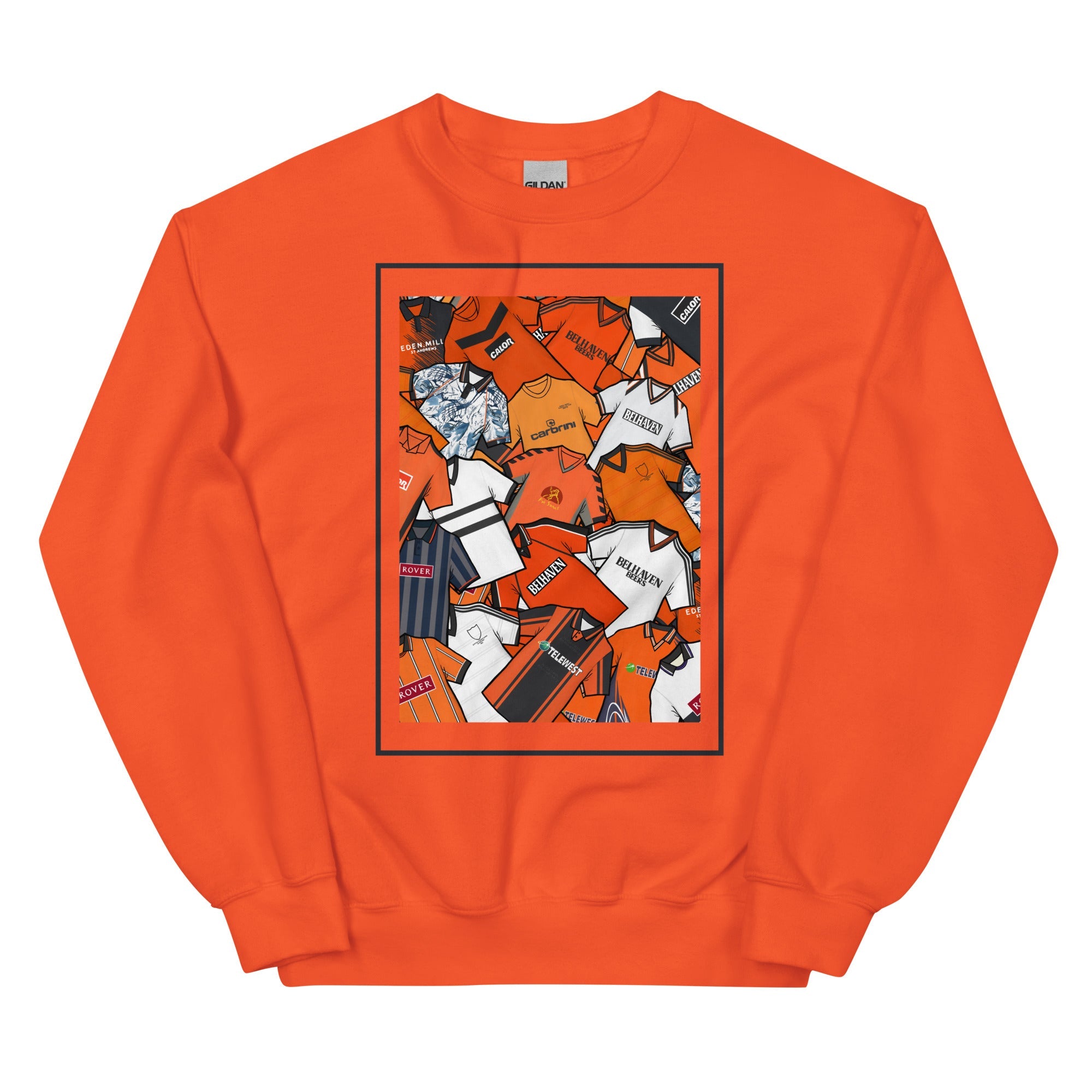 Dundee Utd Classic Shirts Collage Of Retro Football Unisex Sweatshirt