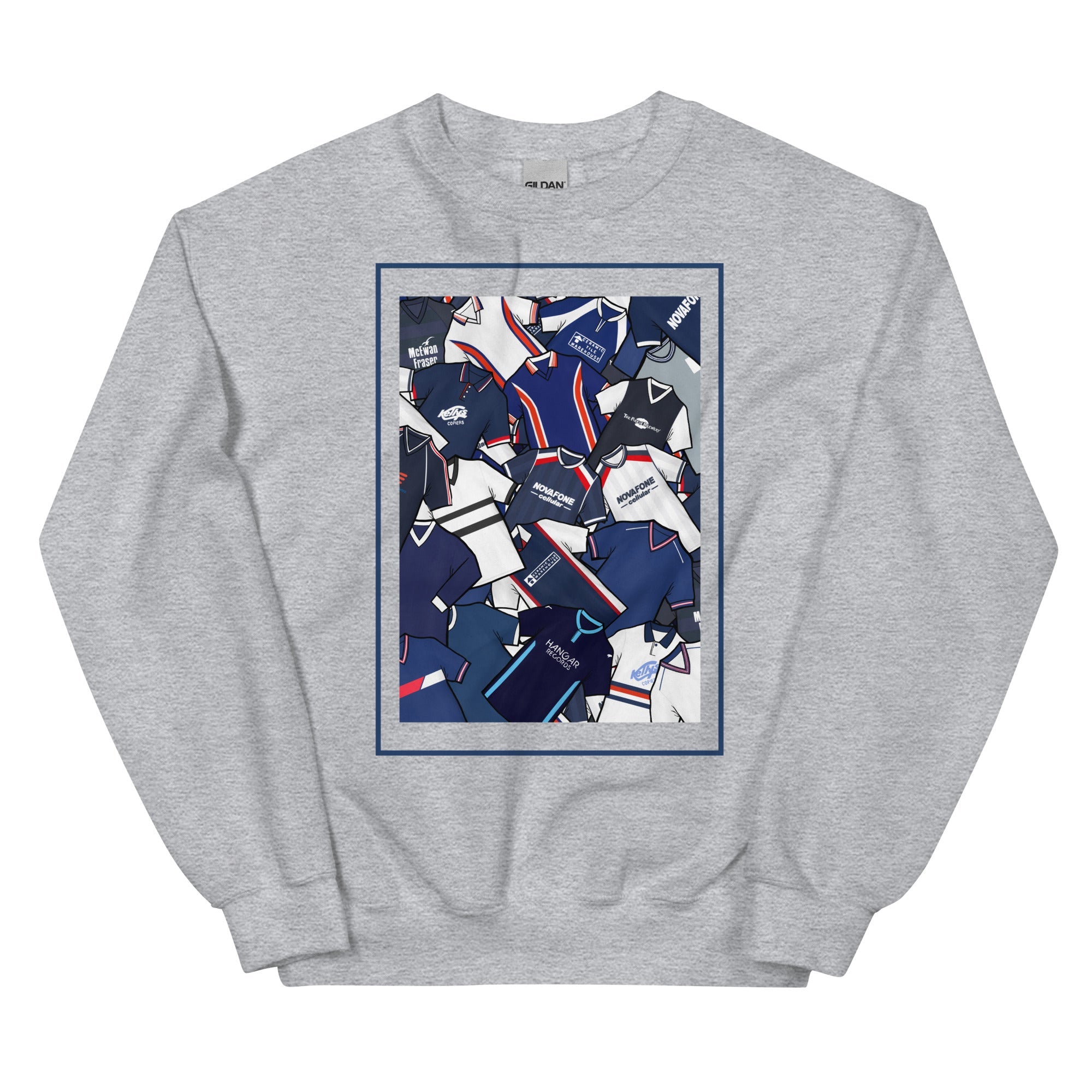 Dundee Classic Shirts Collage Retro Football Unisex Sweatshirt