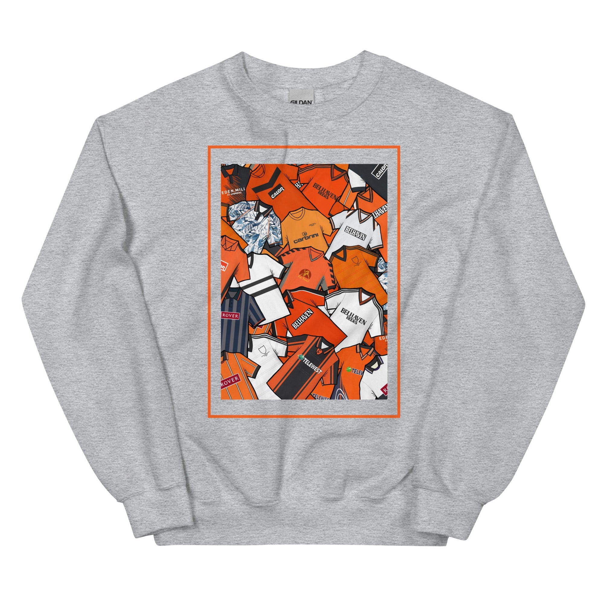 Dundee Utd Classic Shirts Collage Of Retro Football Unisex Sweatshirt