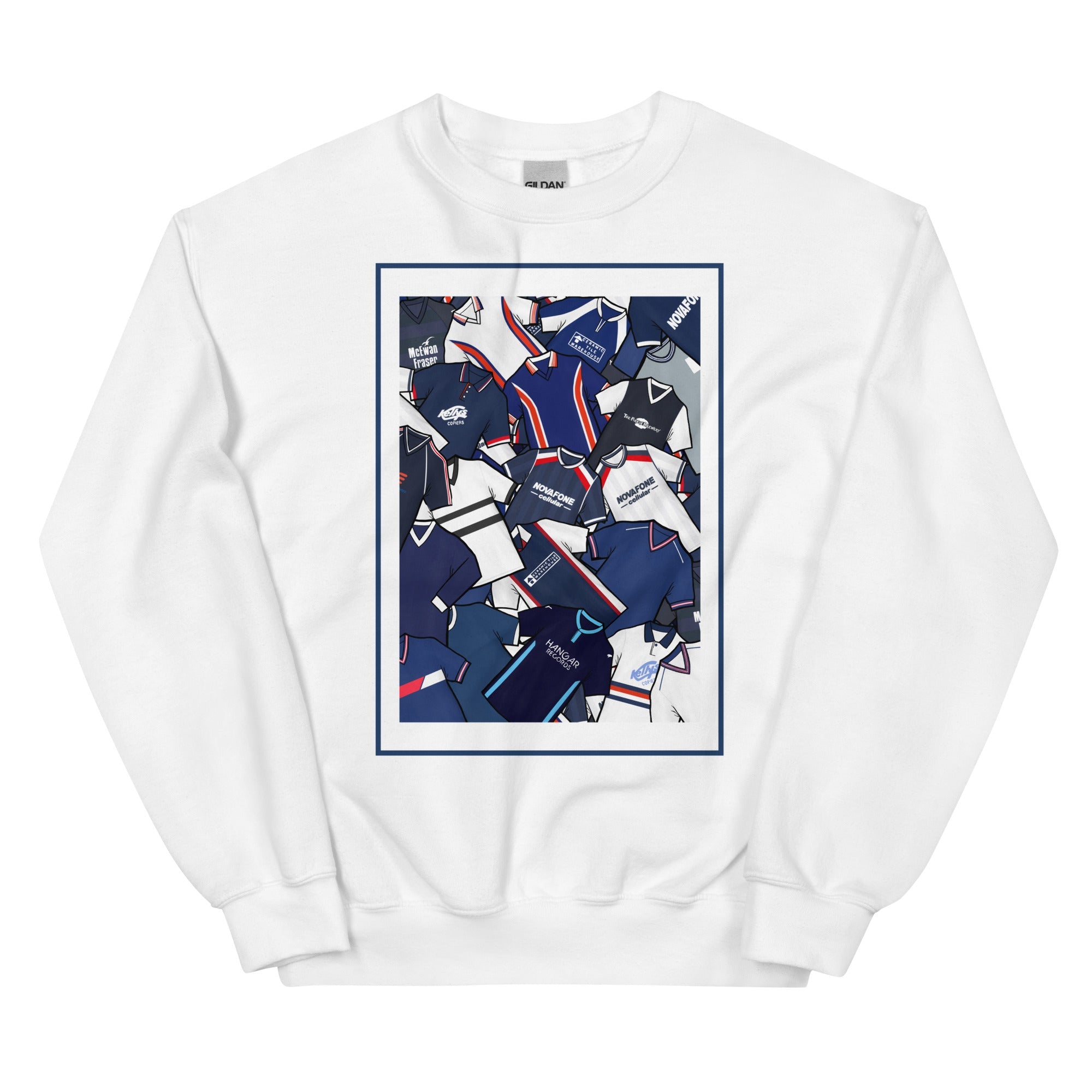 Dundee Classic Shirts Collage Retro Football Unisex Sweatshirt