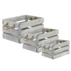 Premium Wooden Storage Crates - Set of 3 | Maison & White