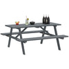 Outsunny Outdoor Wooden Picnic Table Bench Garden Patio Pub Chair 4 Seats