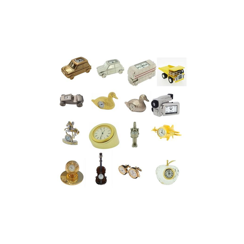 Miniature Clock 12 MIX  - CLEARANCE NEEDS RE-BATTERY