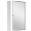 HOMCOM Mirror Cabinet: Bathroom Storage, Stainless Steel Wall Mount - High Quality & Stylish