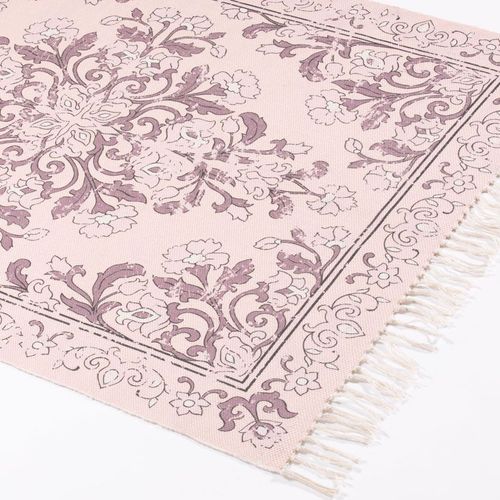 Kew Antique Printed 160x230cm Mauve Rug with Tassel