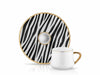 Sufi Coffee Cup and Saucer - Zebra - 90 cc