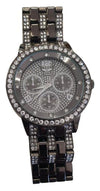 NY LONDON GENTS BLING WATCH   PI-7554 GUN BLK