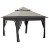 Outsunny 3 x 3(m) Pop Up Gazebo, Instant Shelter with Mosquito Netting, Grey