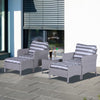 Premium 5-Pc PE Rattan Outdoor Furniture Set