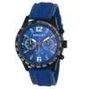Premium Quality Henley Mens Sports Watch | Multi Eye Black Dial | Blue Silicone Strap | H02217.6
