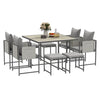 Outsunny 8 Seater Garden Dining Set, Cube Garden Furniture with Cushions