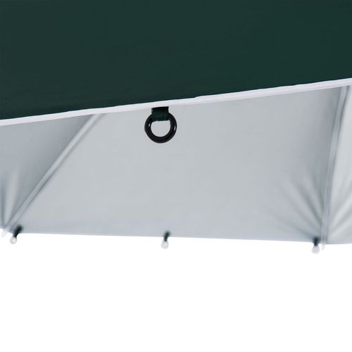 Outsunny 2m UV Protection Fishing Beach Umbrella Brolly Shelter w/Side Panel Tent Green
