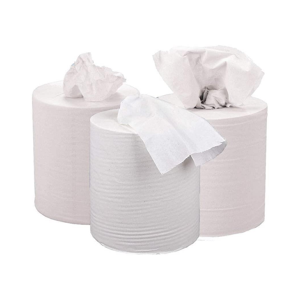 ASPECT Kitchen Rolls Centrefeed (18 Rolls, White) | 2 Ply Embossed Pattern Paper Towels | Strong and Absorbent Tissue Paper | UK Supplier | Wipe Away | Perfect for Commercial & Kitchen Use