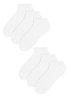Men's 6 Pair Value Pack 100% Ankle Cotton Socks by Steven