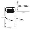 Adjustable Bed Assist Rail Grab Bar for Senior and Disabled White