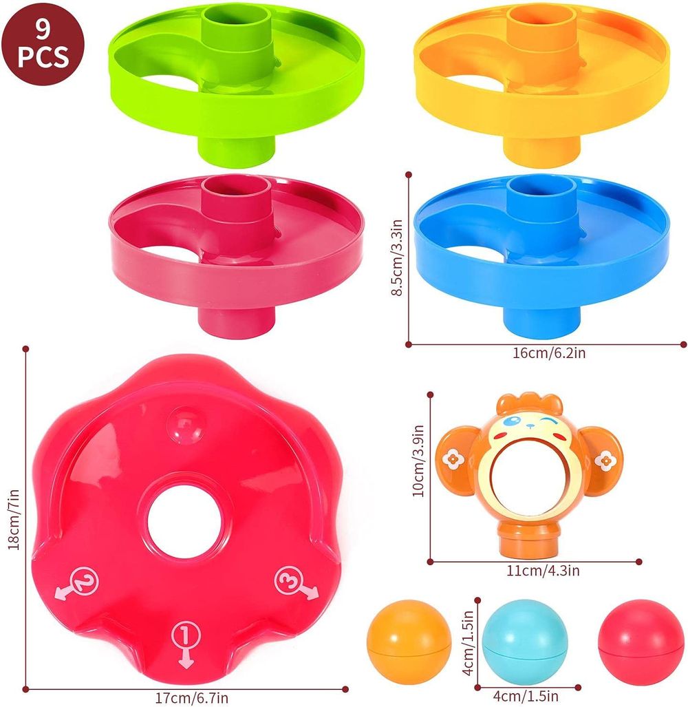 Interactive Drop and Go Ball Ramp - Educational Toy, Vibrant Colors, Safe & Durable - Ideal Gift for Kids 18 Months+