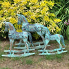 50CM/40CM/30CM SET 3 BLUE ROCKING HORSE