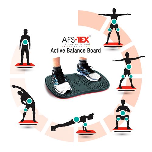 Pallet: AFS-TEX Active Anti-Microbial Exercise Wobble Balance Board - 35 x 50cm Black - Pack of 120