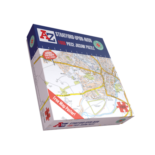 A to Z Map of  Stratford-upon-Avon 1000 Piece Jigsaw Puzzle