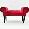 Window Seat Bench - Velvet - L30 x W86 x H52 cm - Red