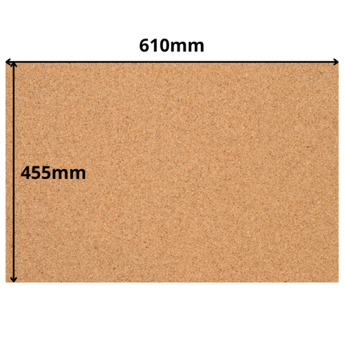 Cork Sheet - 610x455mm - 2mm - Décor and DIY - Pack of 4