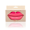 Portable Lip Shape Hair Brush Massage Comb with Mirror - Rose Pink