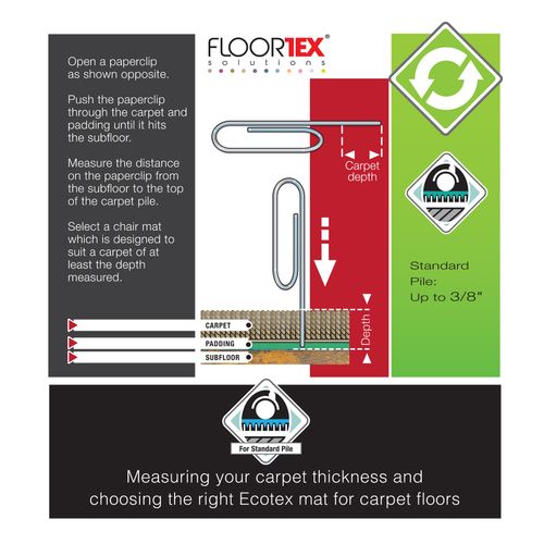 Pallet: Cleartex Enhanced Polymer Rectangular Chair Mat for Carpets up to 9mm