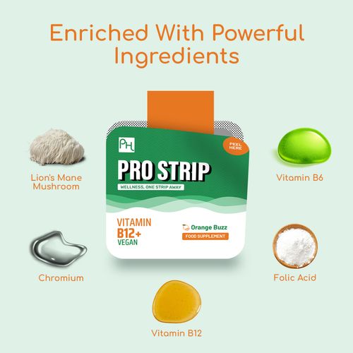 PROSTRIP Vitamin B12+ 1500mcg – 30 Oral Vegan Strips – No water needed – High Absorption