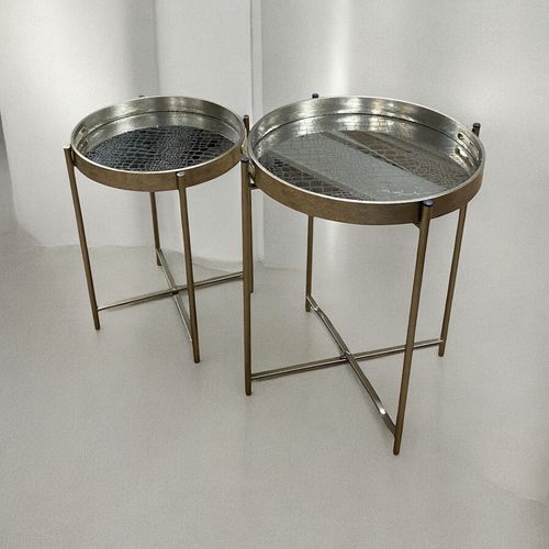 45/53CM SET 2 ROUND TABLES