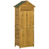 Premium Wooden Garden Storage Shed Tool Cabinet - Lockable Doors, Weather-Resistant, High-Quality - 191.5x79x49cm