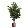 110cm Artificial Evergreen Twist Ficus Tree Copper Planter