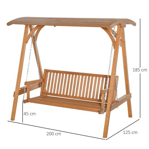 Wooden Garden Swing Chair Seat Hammock Bench Lounger Outdoor 3 Seater