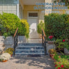 Handrails for Outdoor Steps, Wrought Iron Solid Wood Hand Railing for Concrete Steps, Porch Steps, Wooden Steps, Fits 1 to 3 Steps