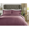 400TC - 100% Cotton Satin Stripe Check Duvet Set Wine