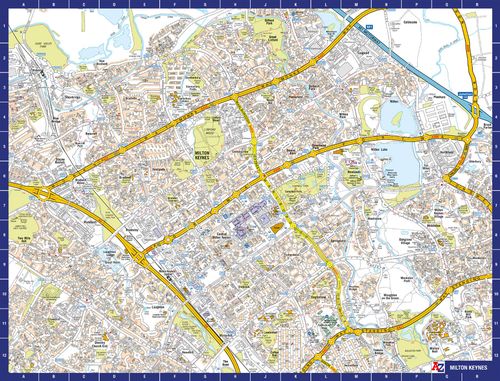 A to Z Map of Milton Keynes 1000 Piece Jigsaw Puzzle