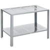 Outsunny 2-Tier Steel Plant Stand - Stylish Patio Organizer & Display Shelf