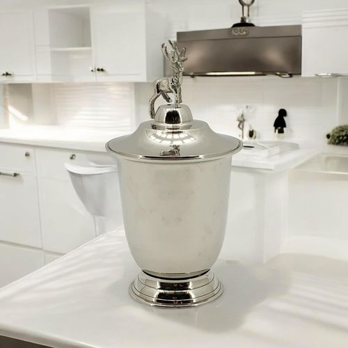 35CM NICKEL PLATED STAG WINE BUCKET